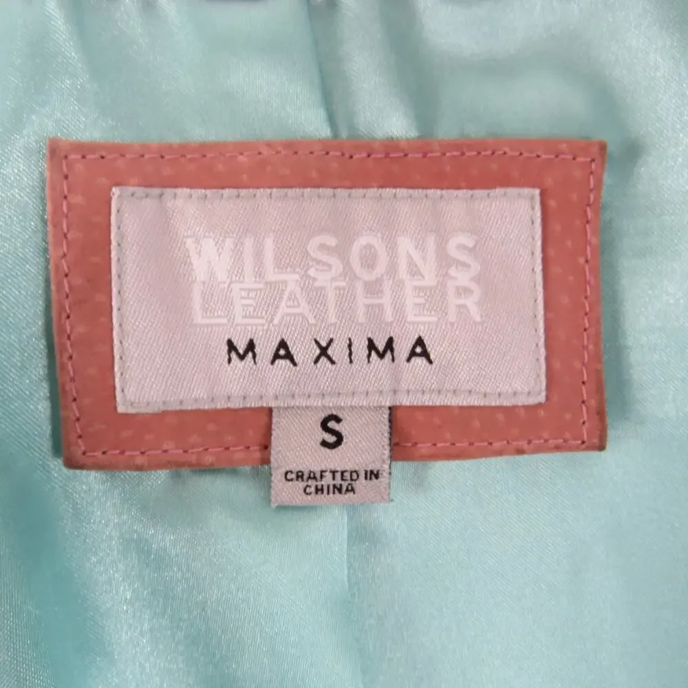 Vintage Wilson's Leather Pink Leather Jacket Pink Suede Small Glam
